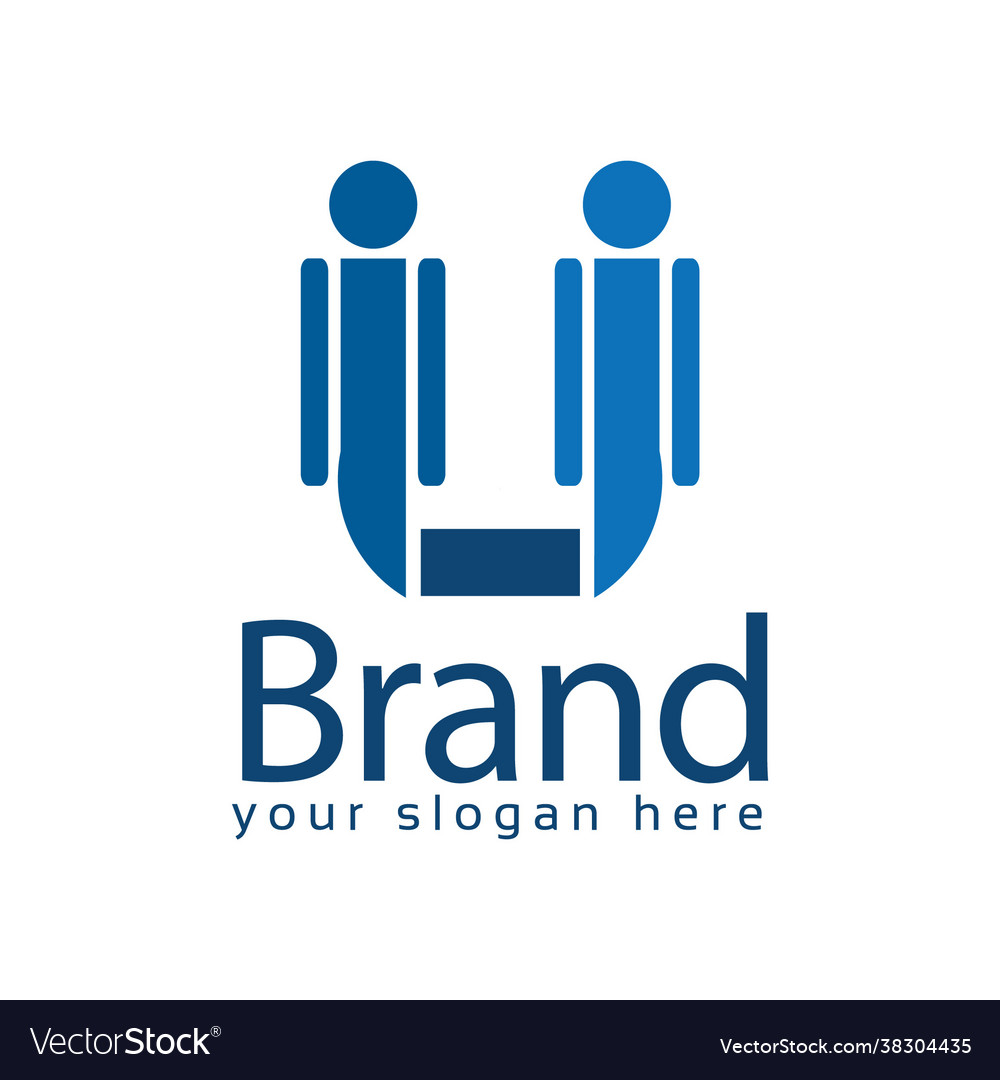 U people logo template stock