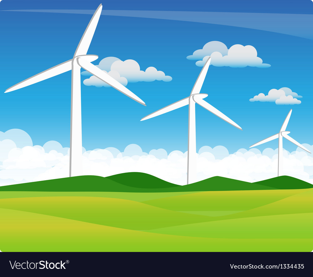 Wind turbine Royalty Free Vector Image - VectorStock