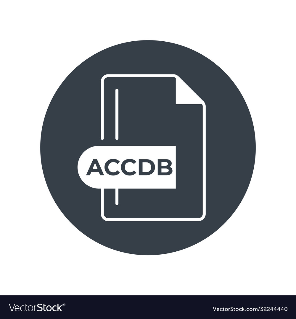 Accdb file format icon extension filled