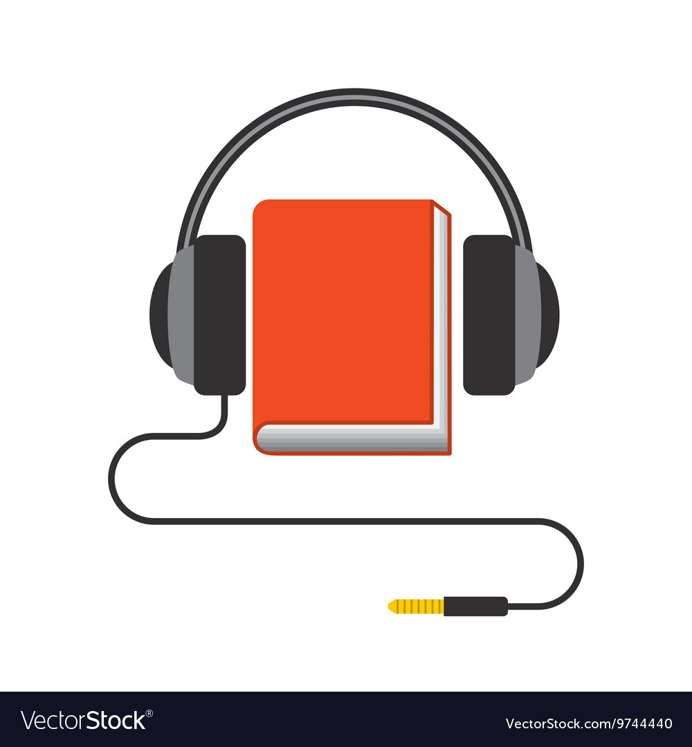 Book and headphone icon audiobooks design Vector Image