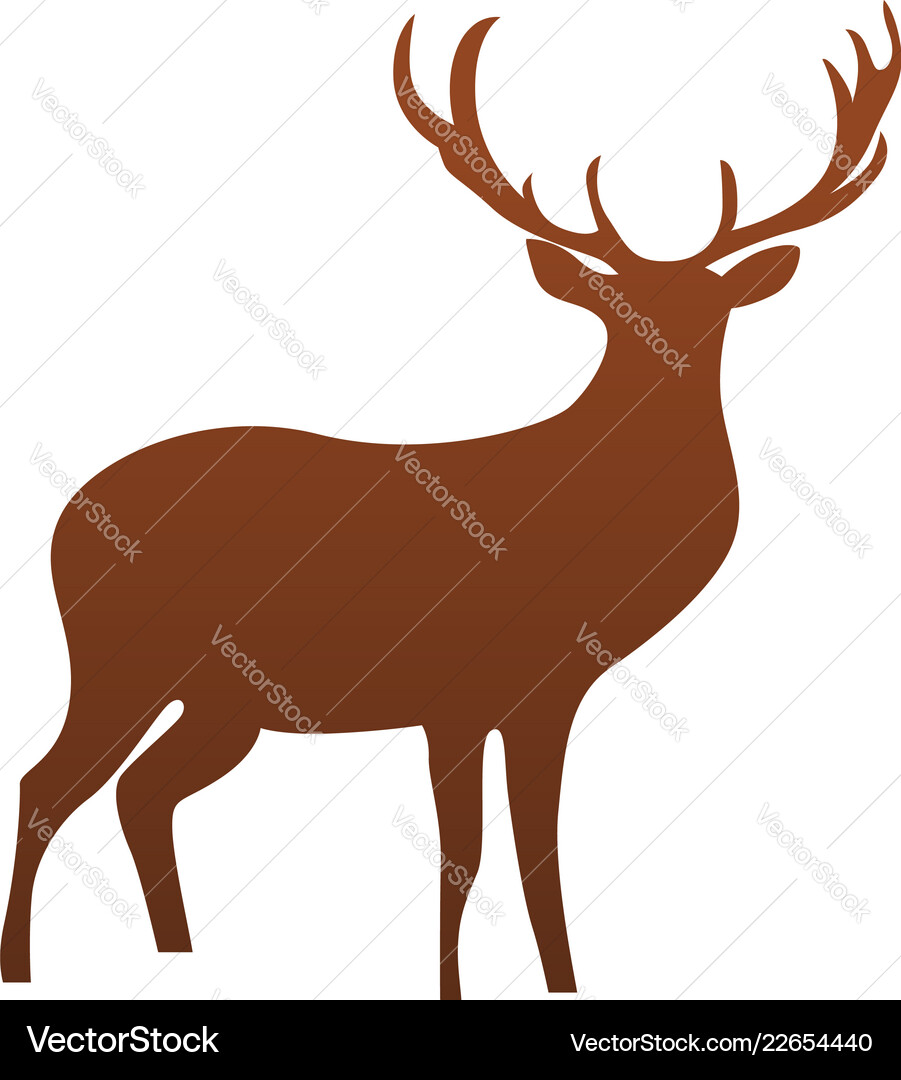 Deer icon simple style Royalty Free Vector Image
