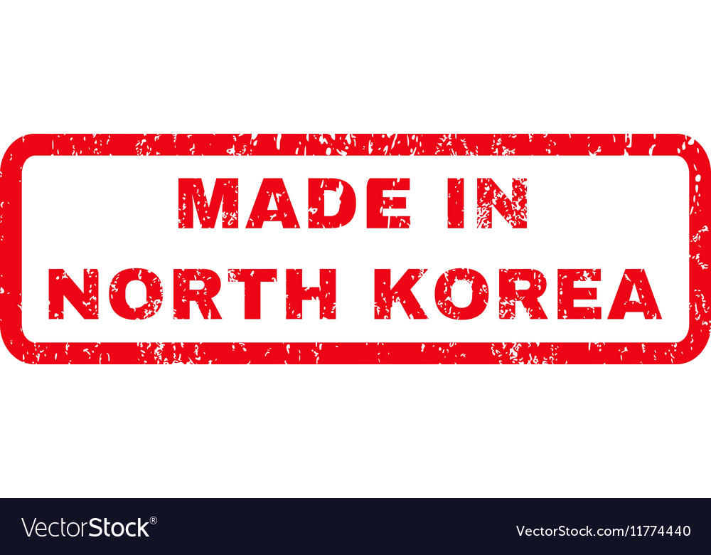 Made in north korea rubber stamp Royalty Free Vector Image