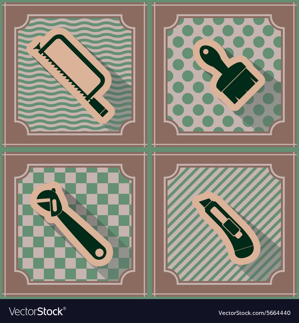 Seamless abstract background with handling tools