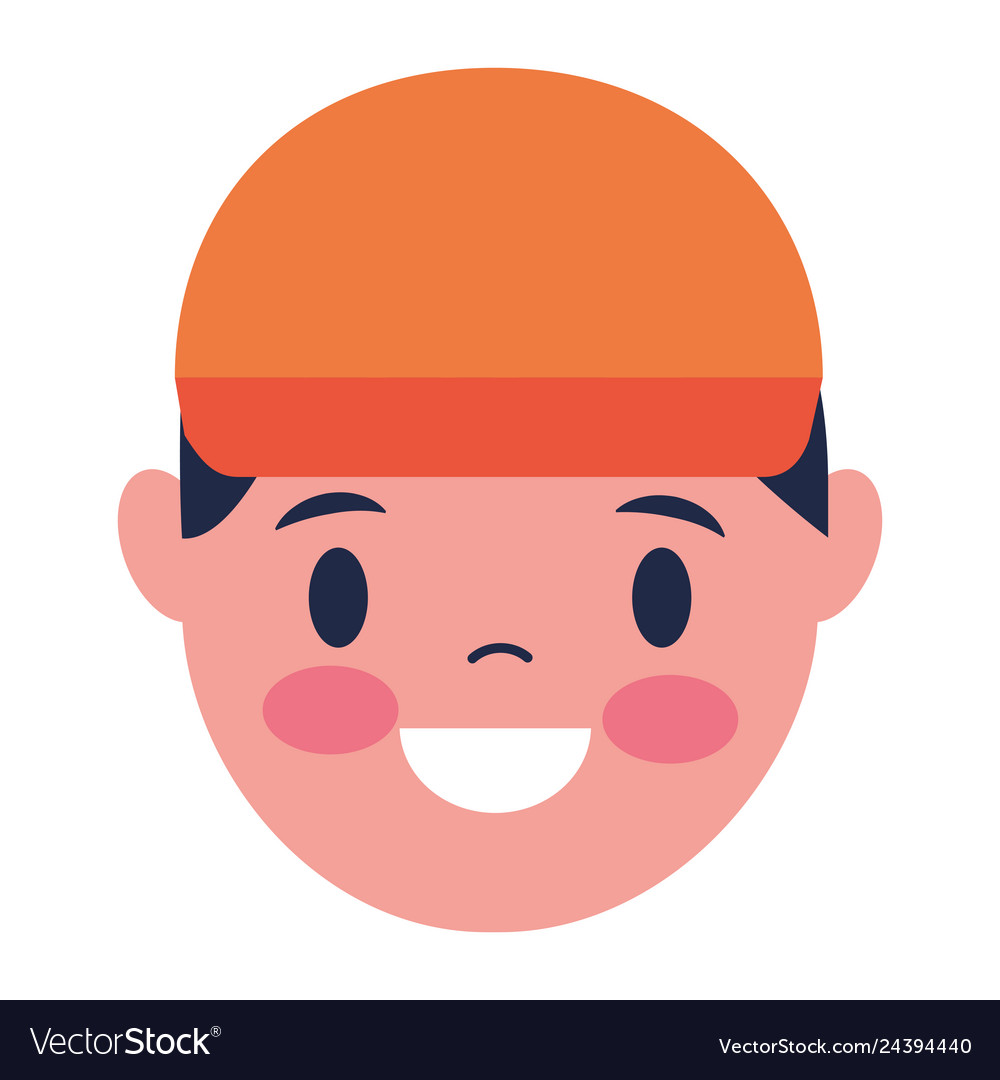 Smiling mans face Royalty Free Vector Image - VectorStock