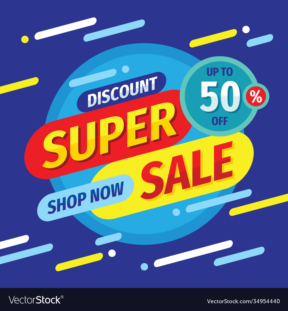 Super sale concept banner design advertising Vector Image