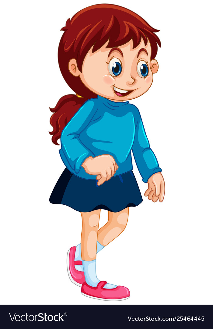 A cute girl character Royalty Free Vector Image