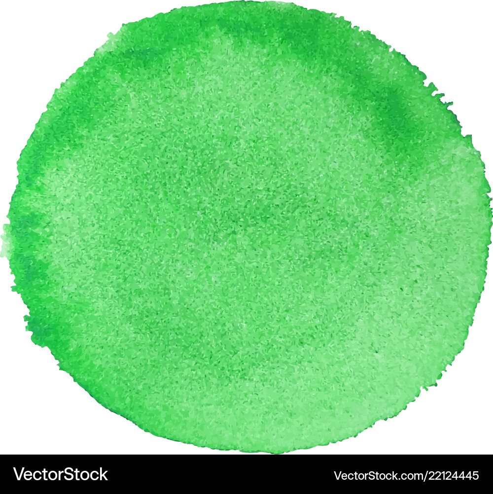 Abstract watercolor green round background Vector Image