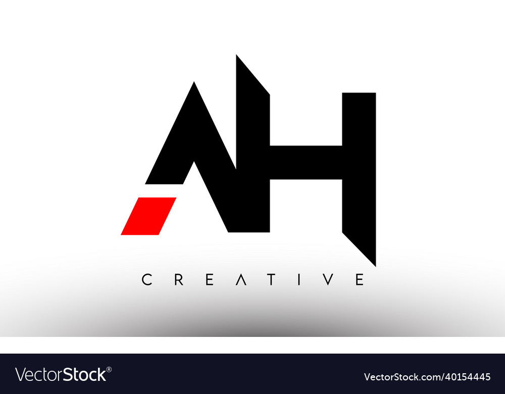 Ah Creative Modern Letter Logo Design Icon Vector Image