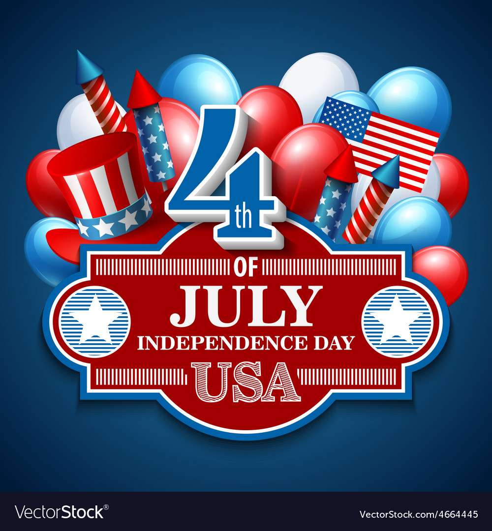 American Independence Day Festive Royalty Free Vector Image