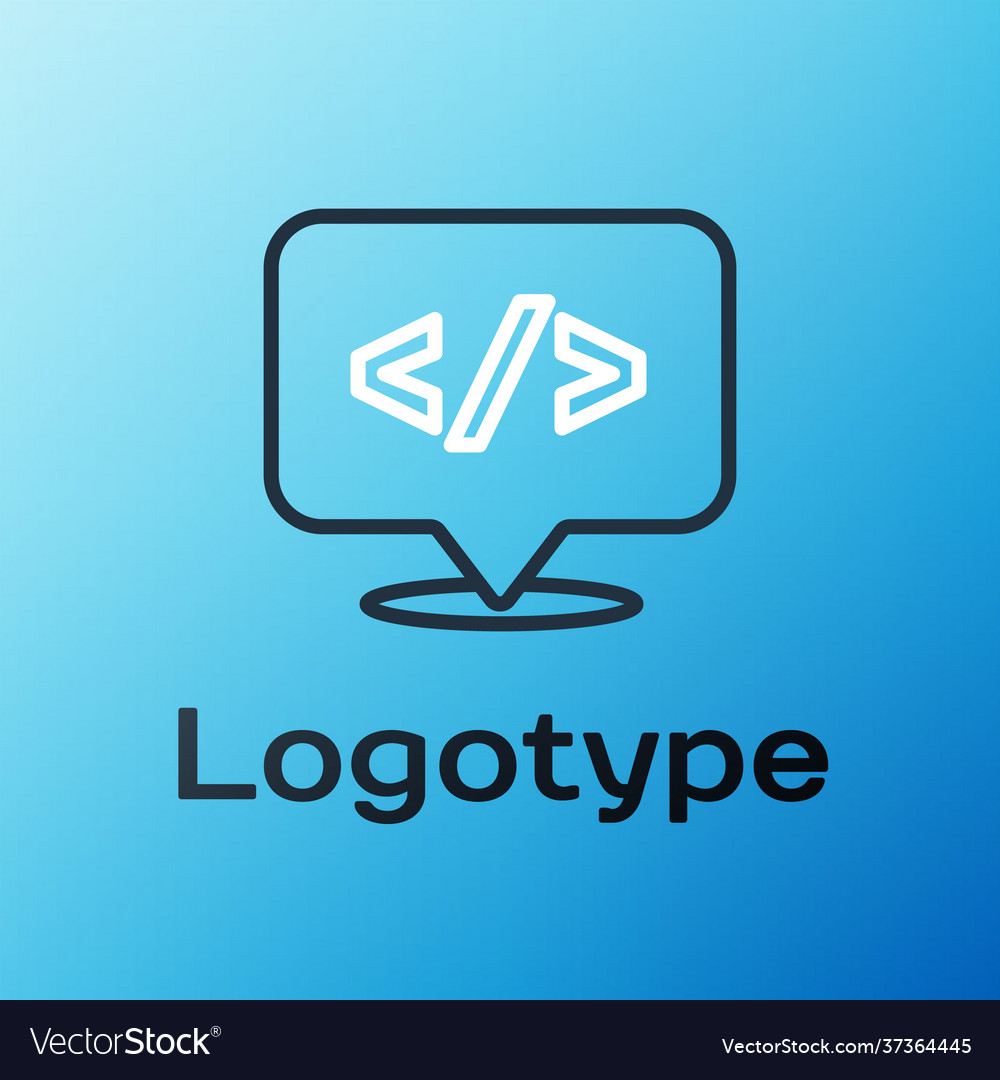 Line web design and front end development icon vector image Line web design and front end development icon