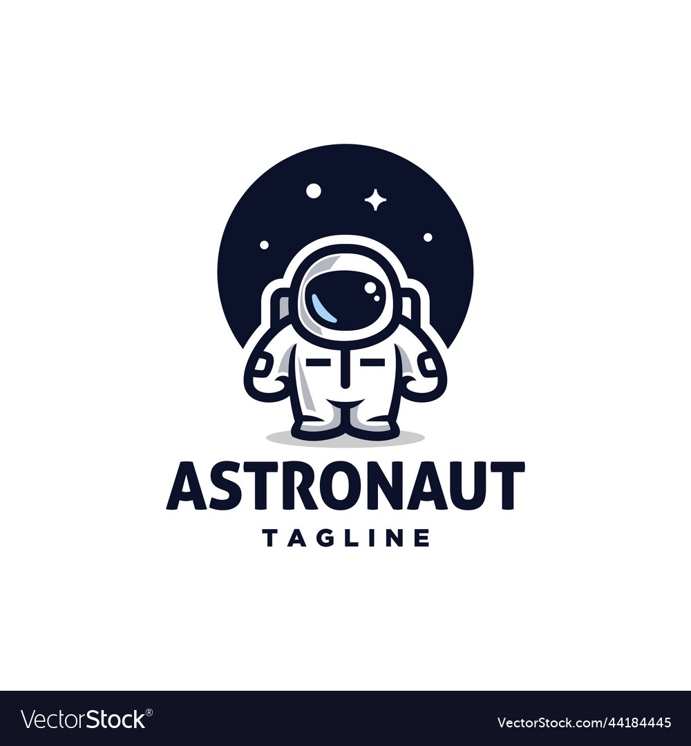 Little astronaut kid cartoon mascot logo