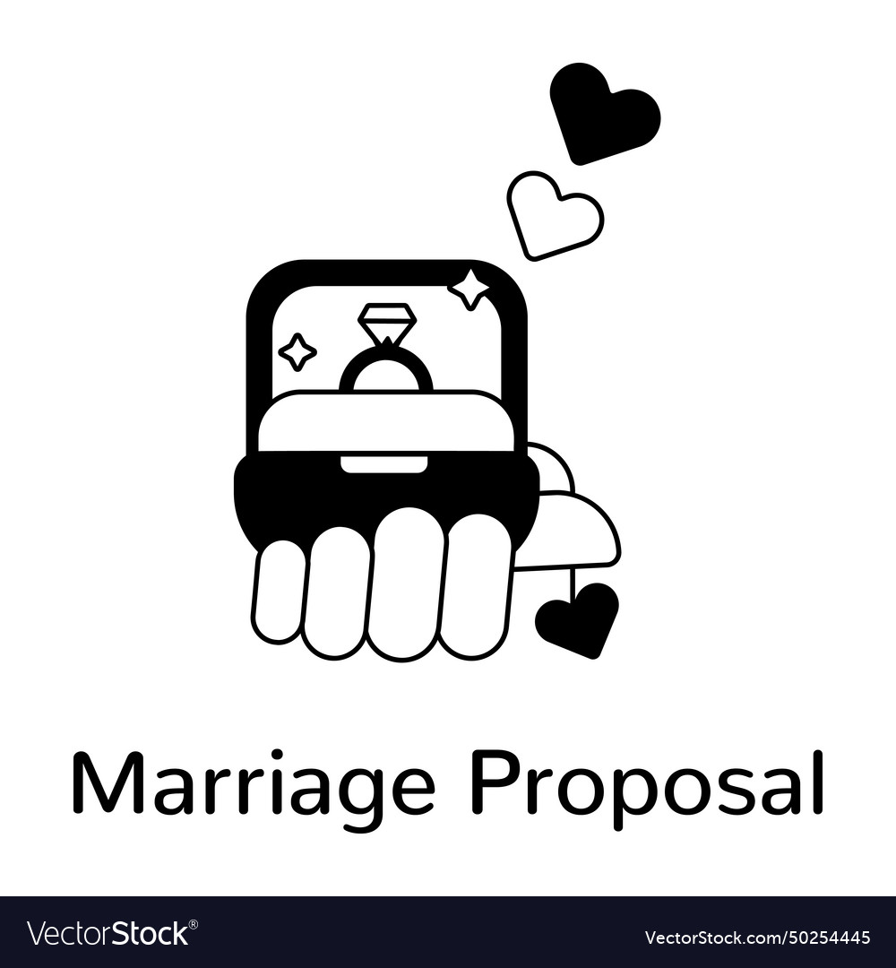 Marriage proposal Royalty Free Vector Image - VectorStock