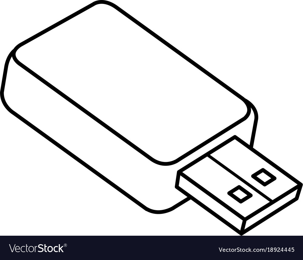 Memory usb isolated icon