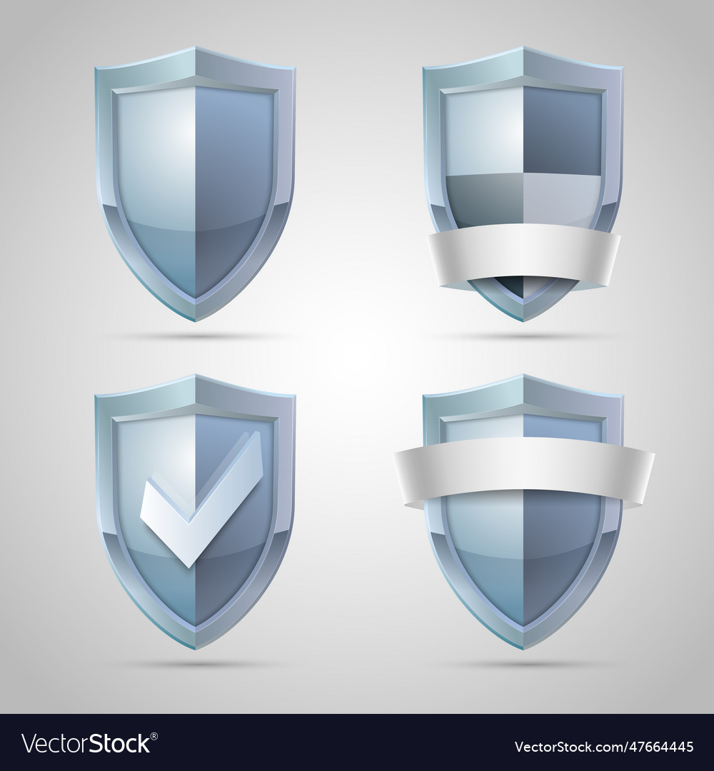 Set of shield icons