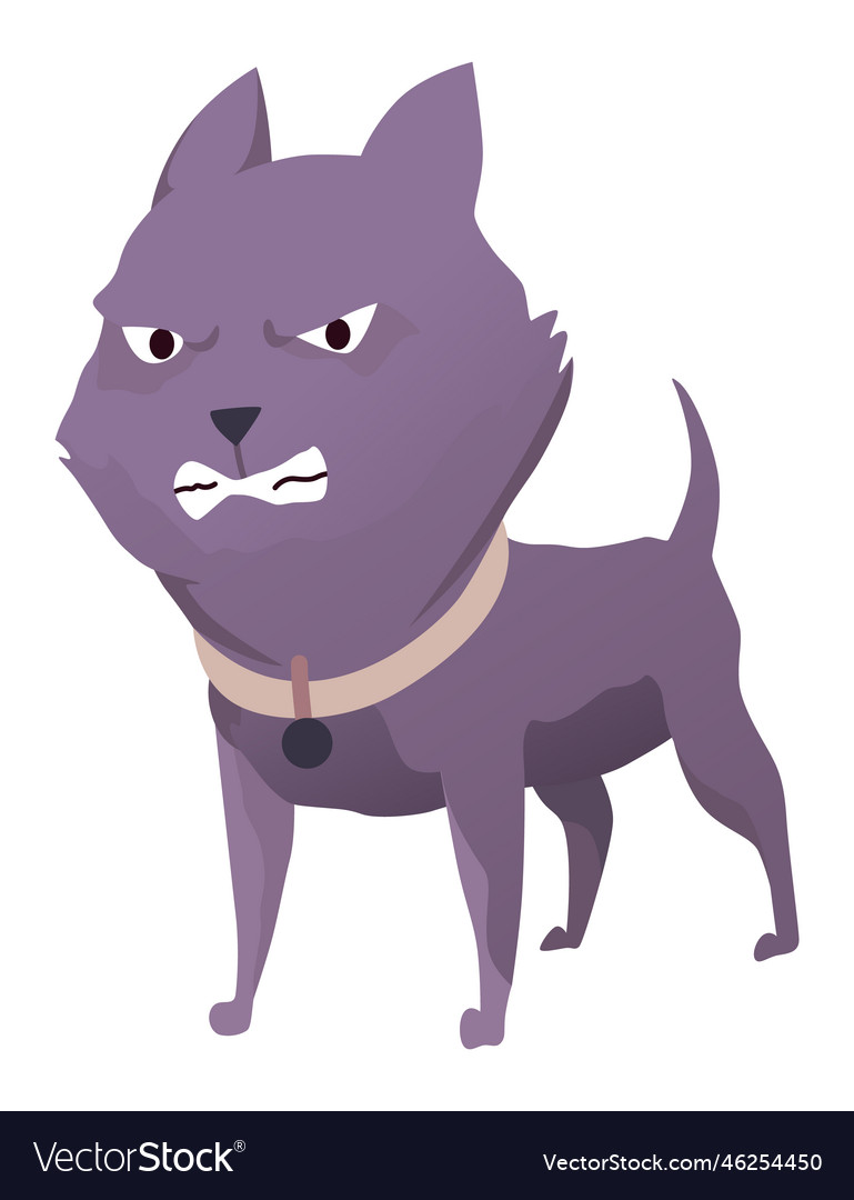 Angry dog mad animal with sharp teeth dangerous Vector Image