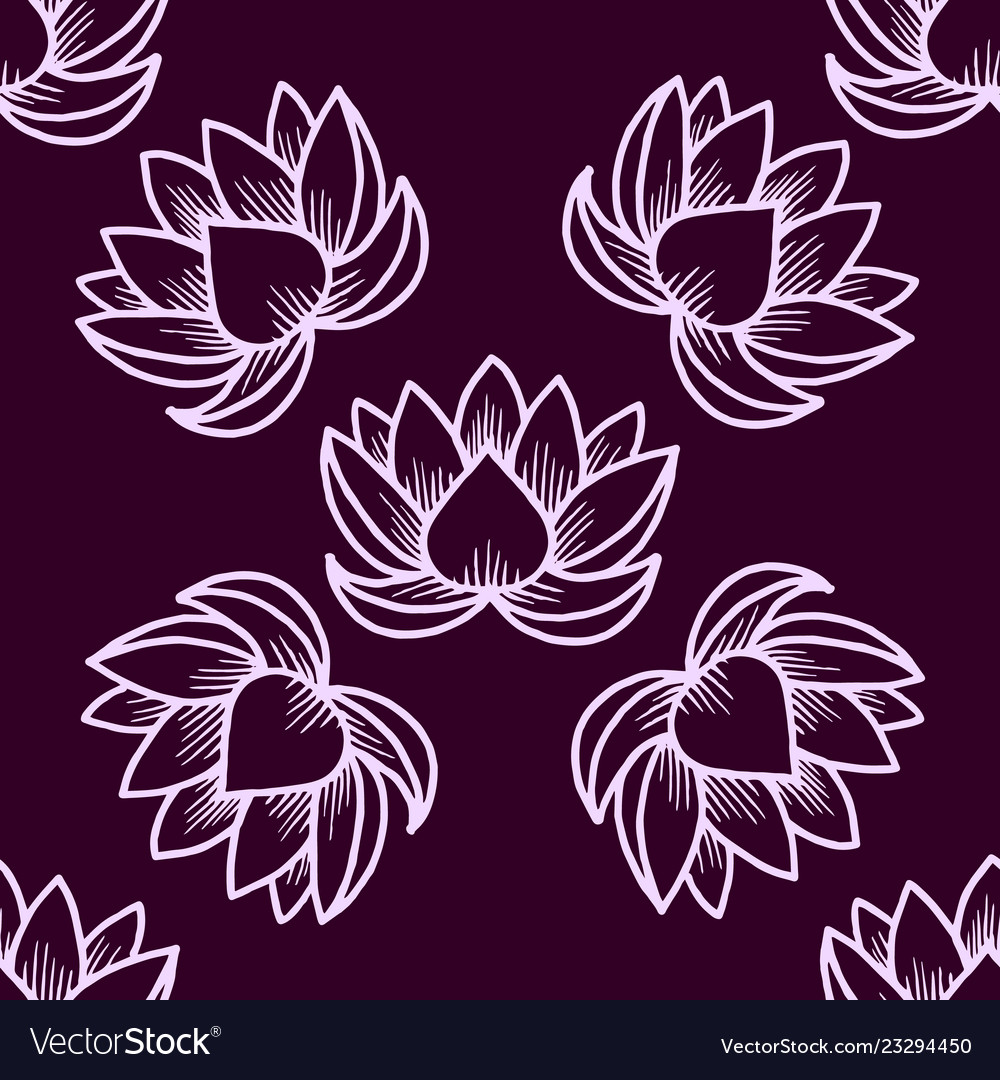 Lotus seamless pattern oriental traditional