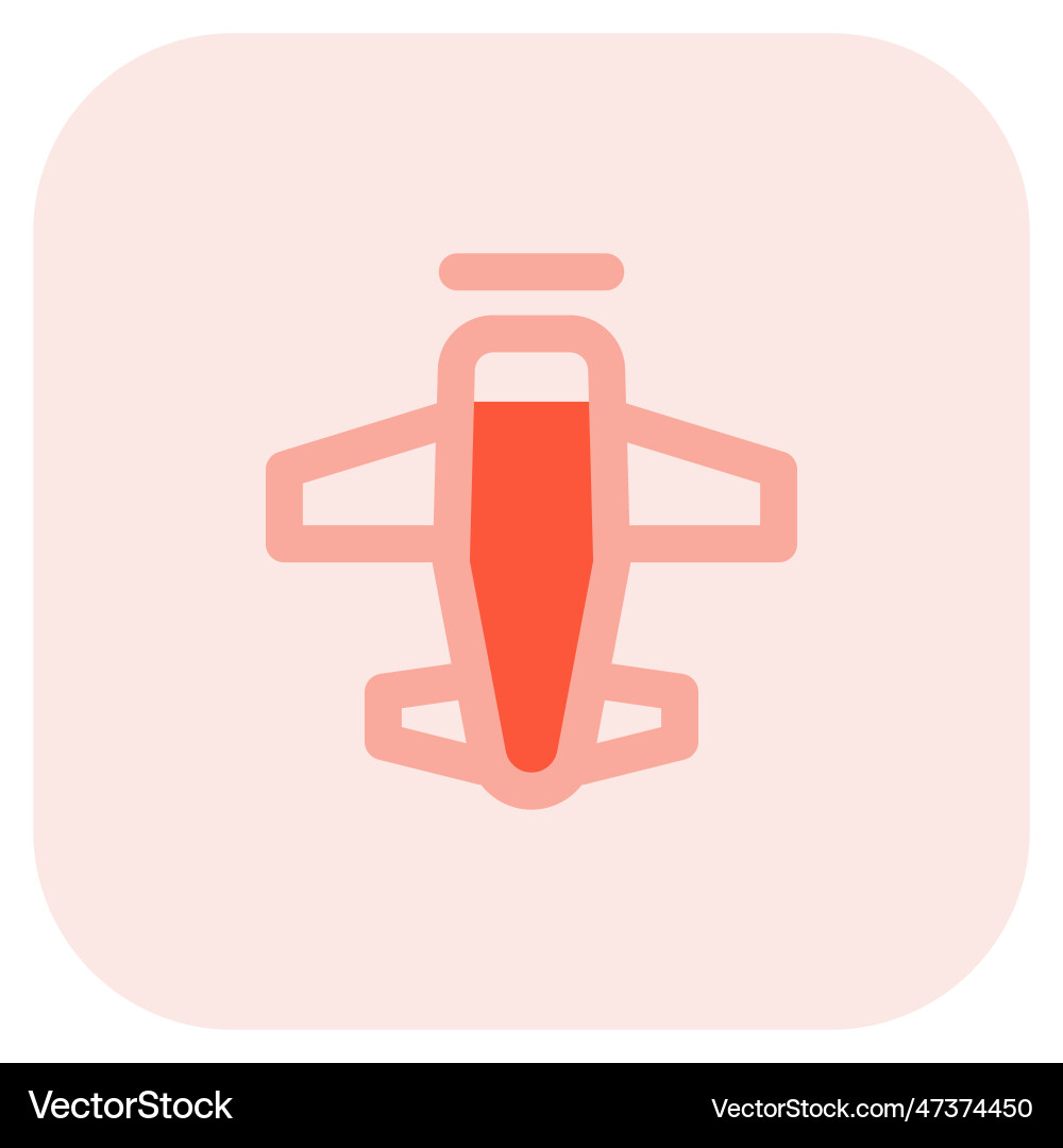 Piston aircraft charter for shorter distances Vector Image