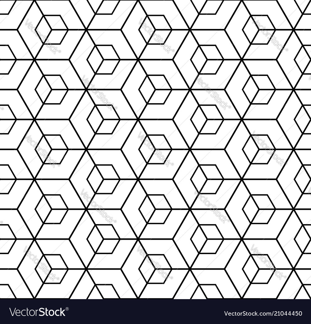 Seamless isometric pattern Royalty Free Vector Image