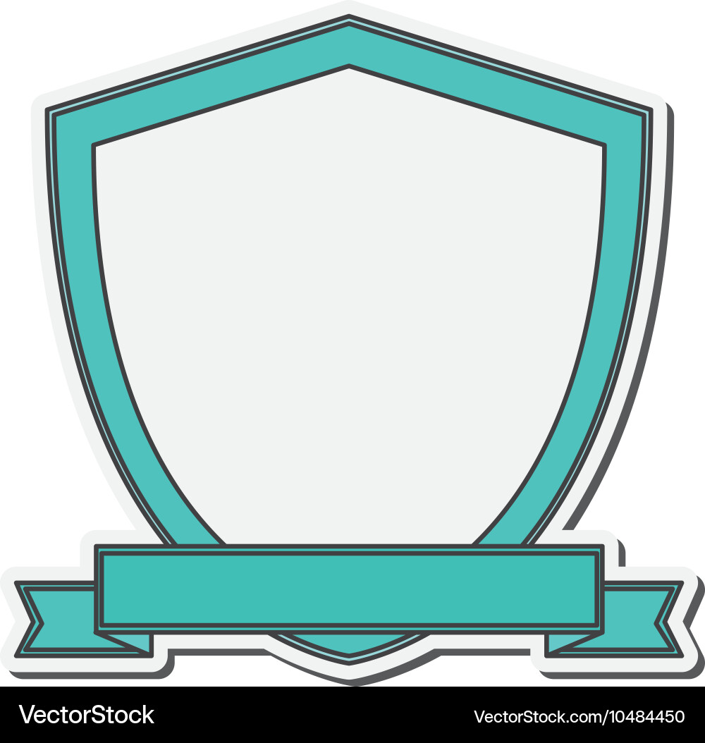Shield Ribbon Banner Design Royalty Free Vector Image