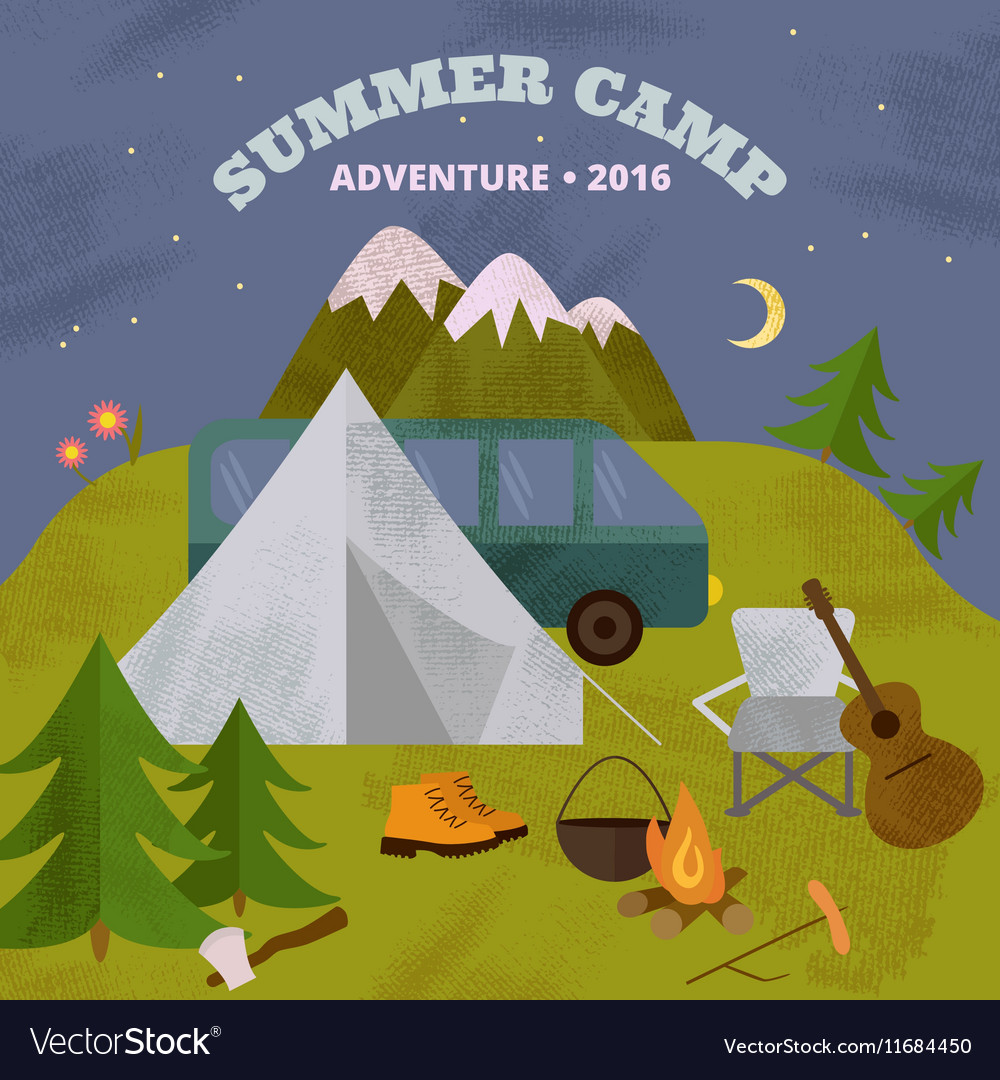 summer camp template camping template