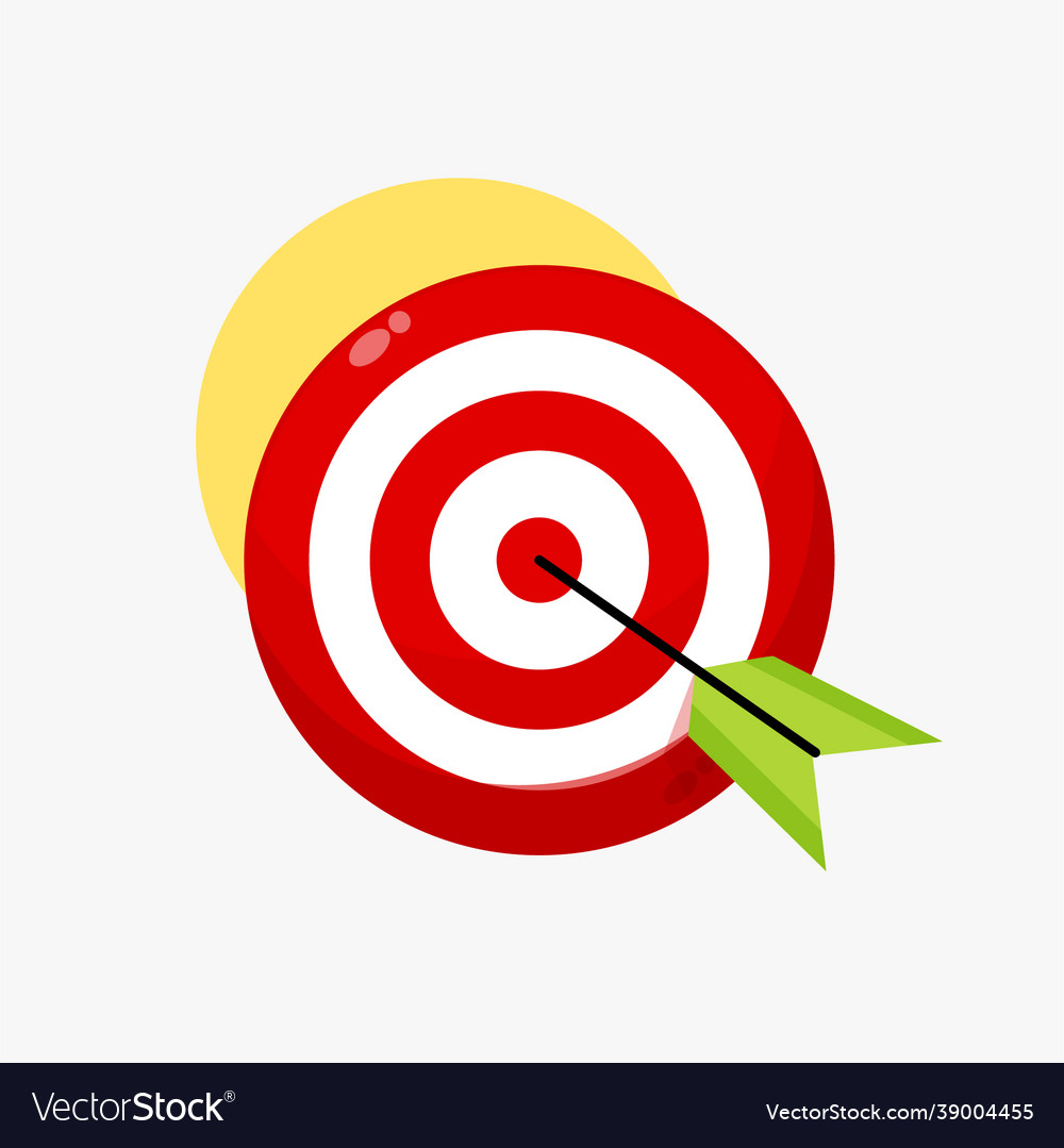 An arrow hitting target