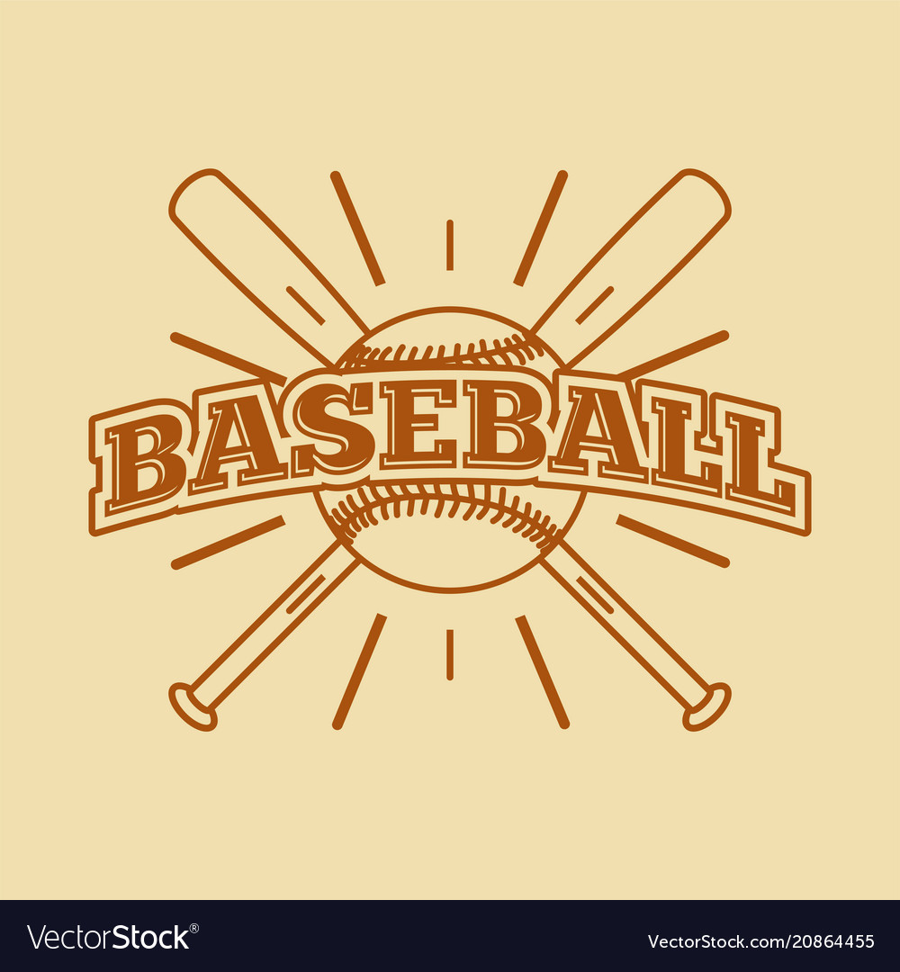 Baseball vintage style monochrome label badge Vector Image