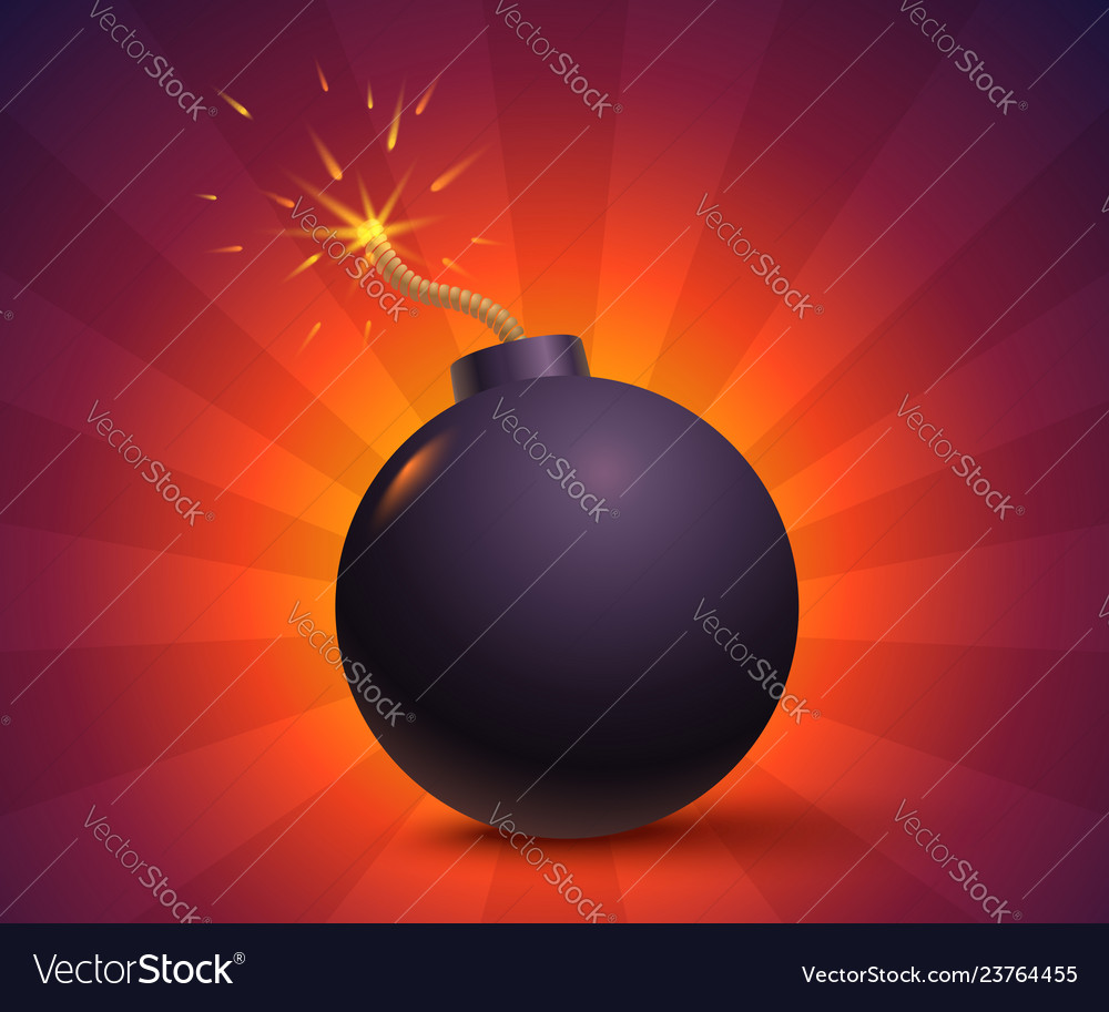 Bomb with sparks Royalty Free Vector Image - VectorStock