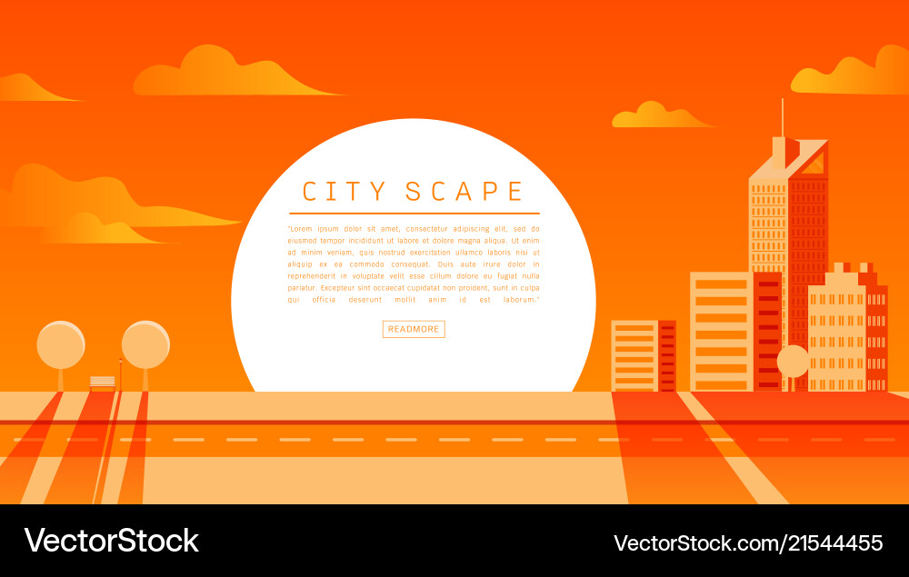 Cityscape flat Royalty Free Vector Image - VectorStock
