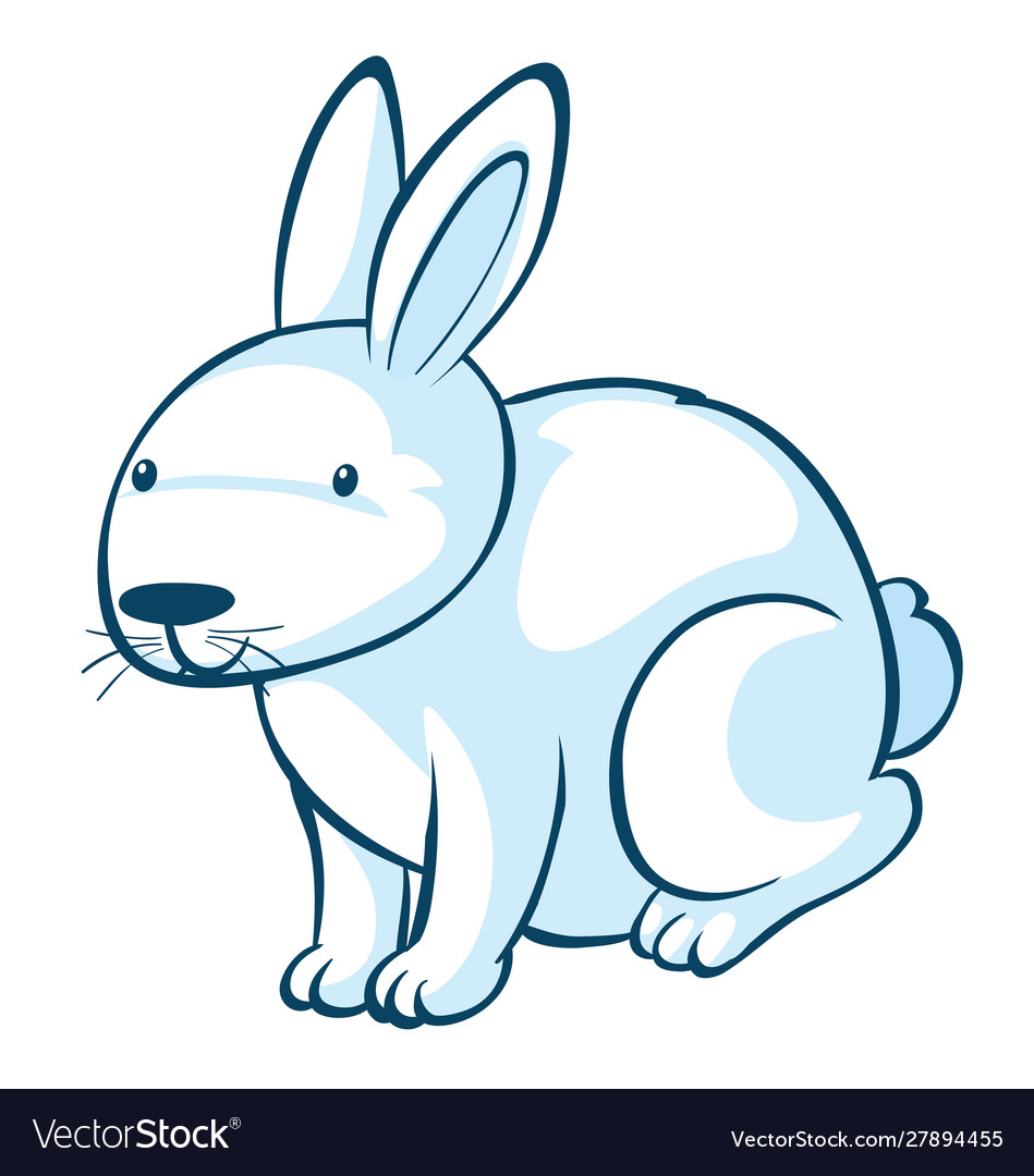 Cute Bunny On White Background Royalty Free Vector Image