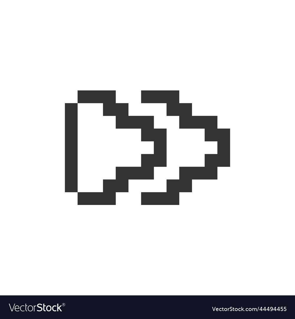 Fast forward button pixelated ui icon