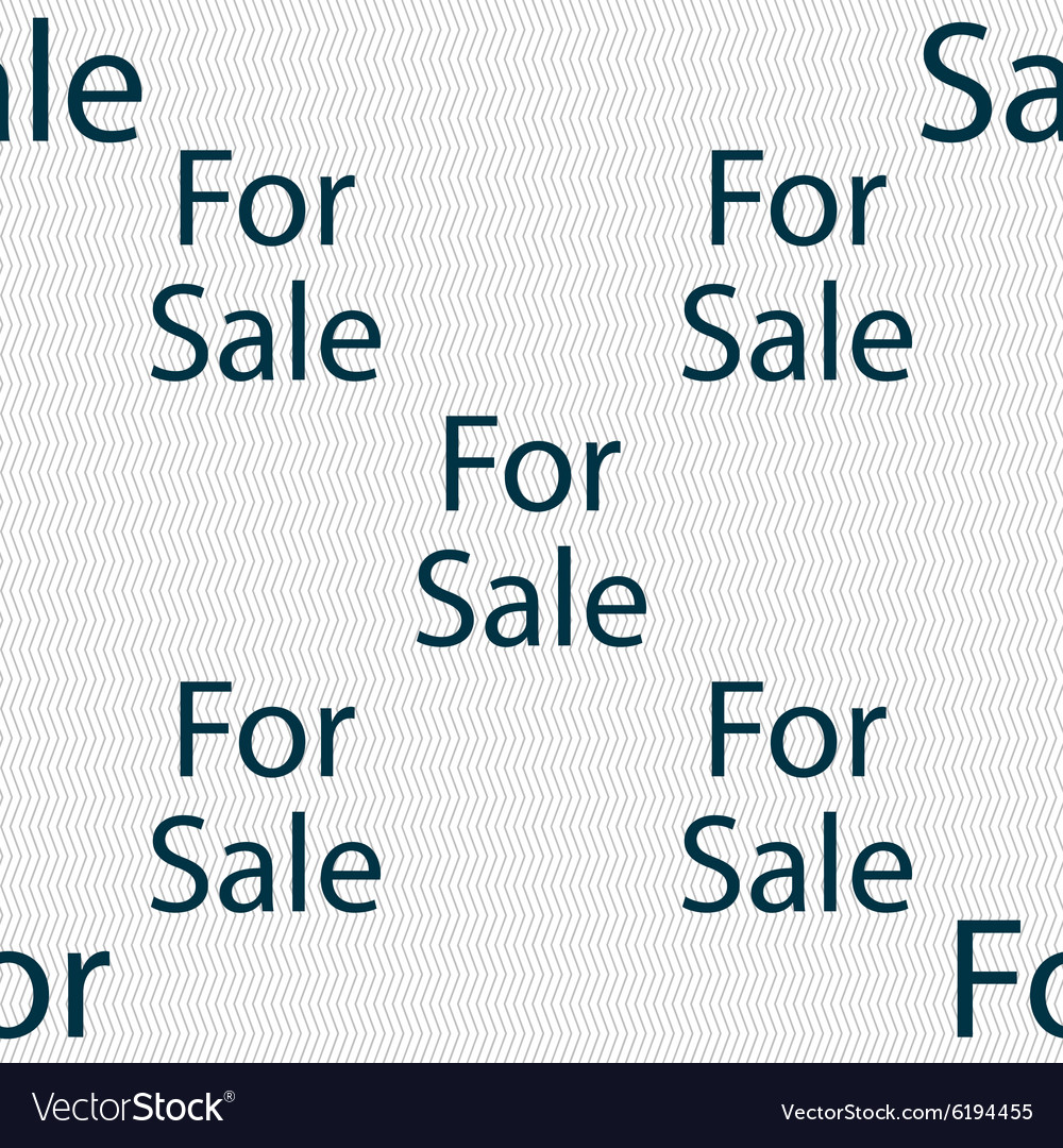 For sale sign icon real estate selling seamless