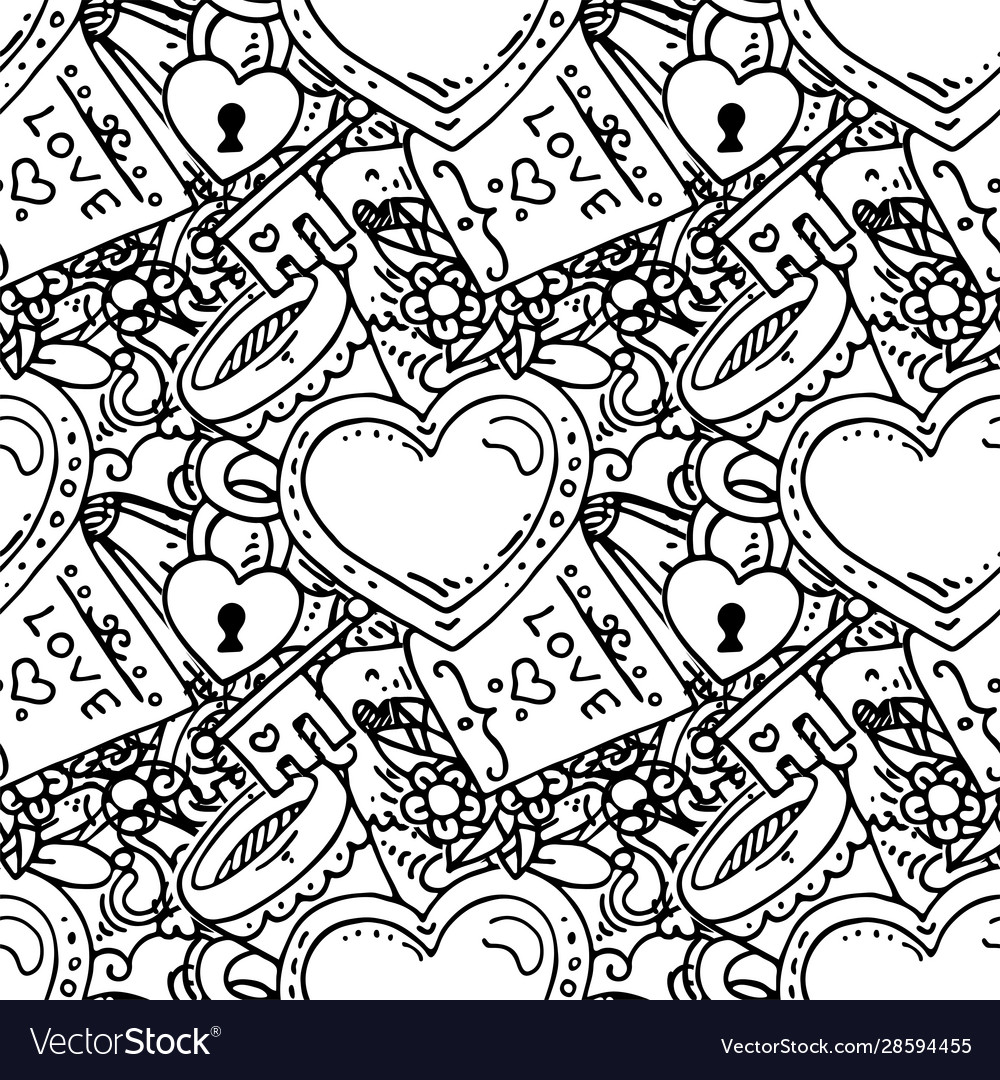 Graffiti seamless pattern with love style doodles vector image Graffiti seamless pattern with love style doodles