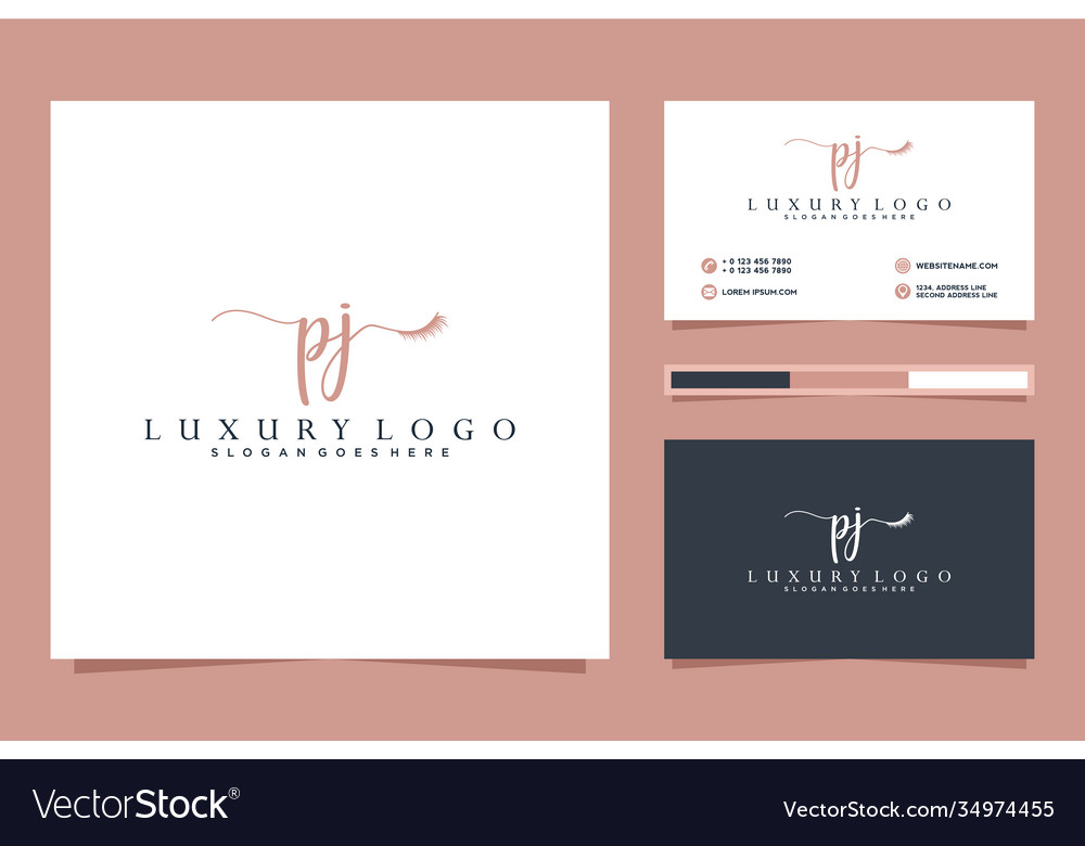 Initial pj feminine logo collections and business