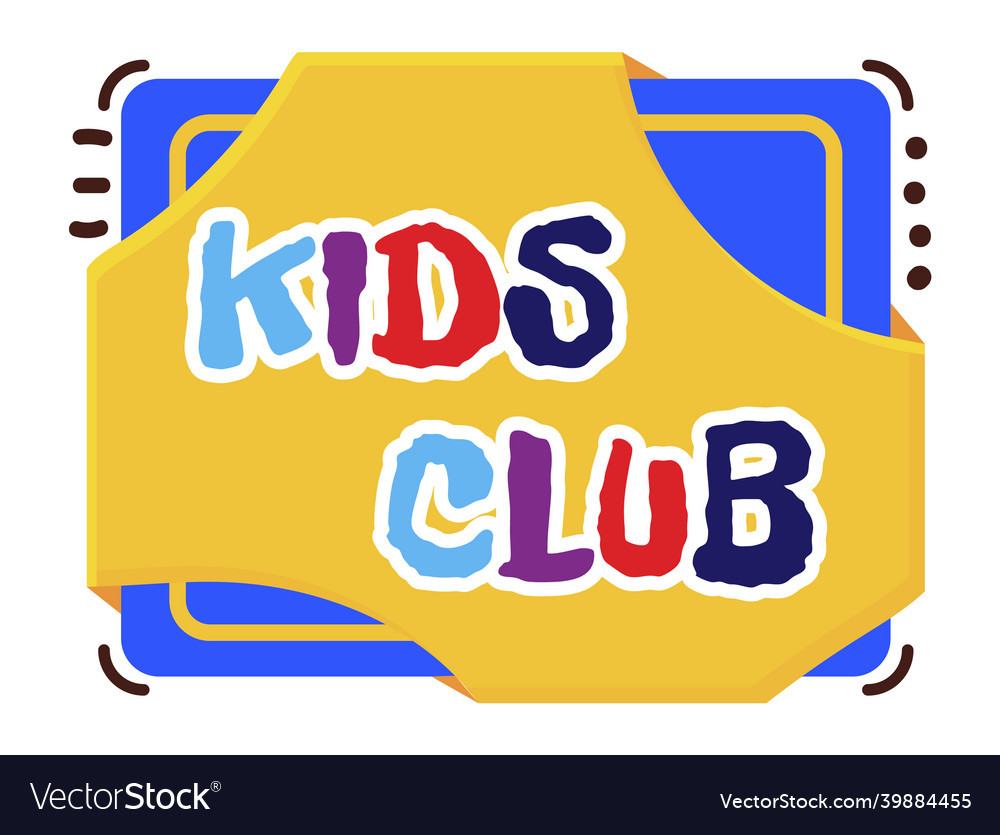 Kids Club Logo lustige Briefkarte für Spiele