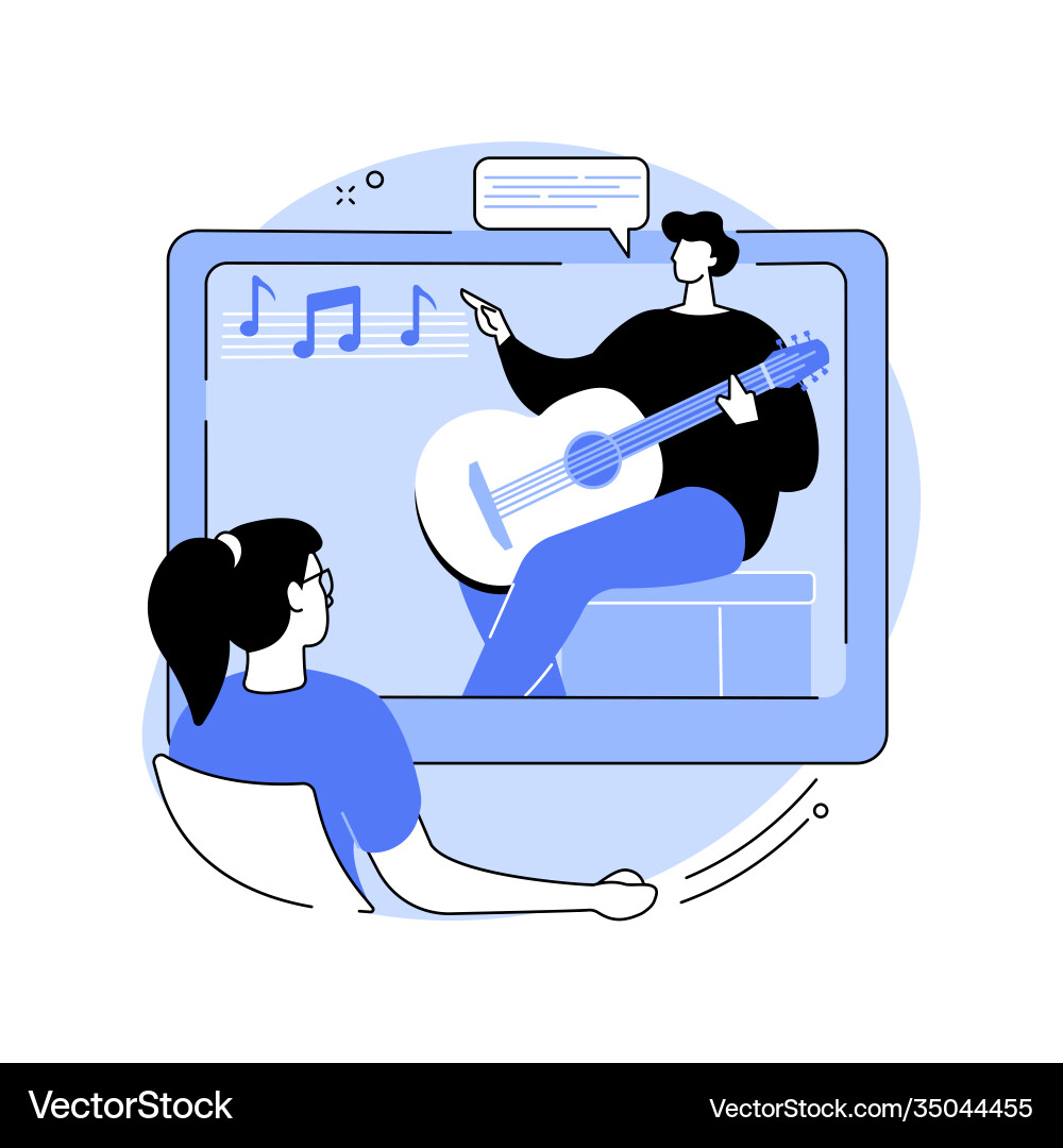 Online music lessons abstract concept Royalty Free Vector