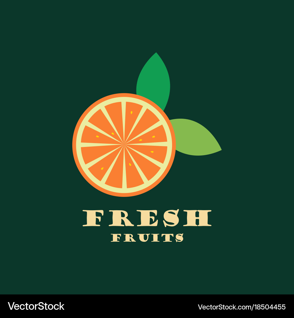 Orange fruit Royalty Free Vector Image - VectorStock