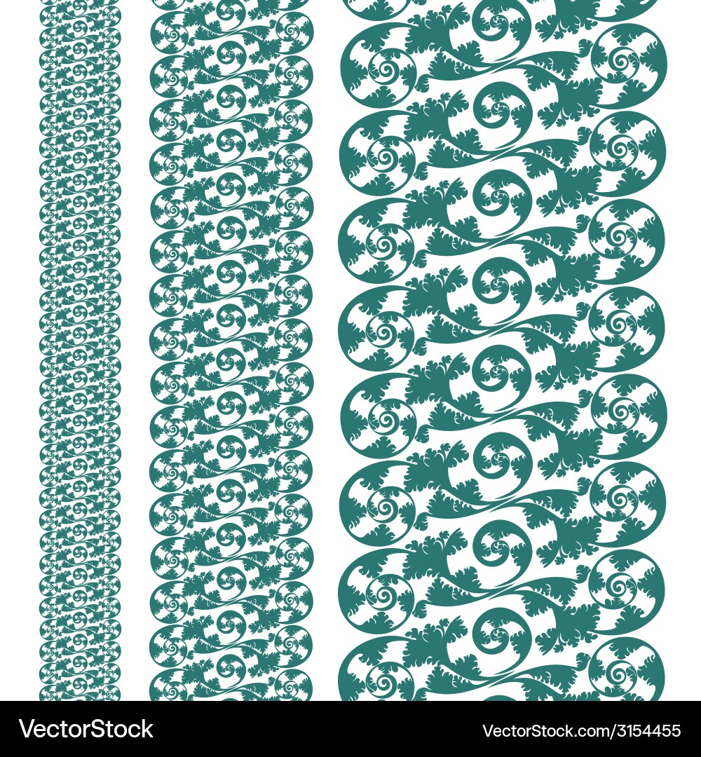 Set seamless pattern lace Royalty Free Vector Image