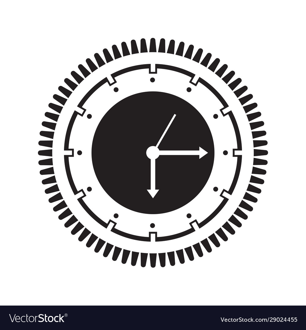 Time icon with a white background clock symbol