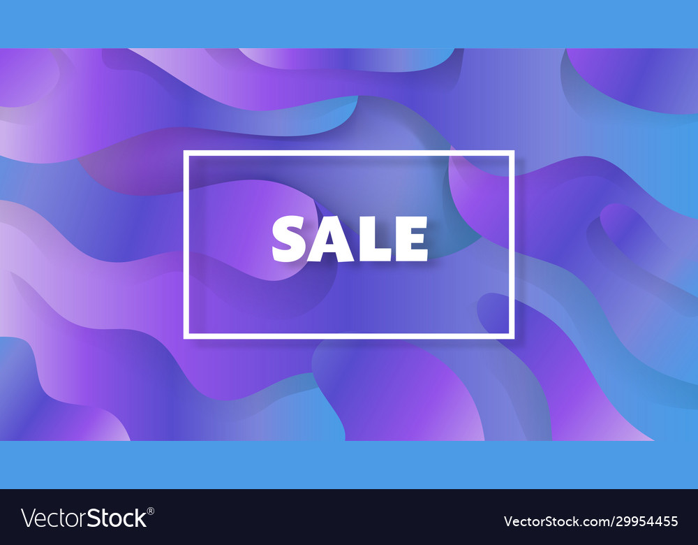 Web banner with violet and blue liquid shapes