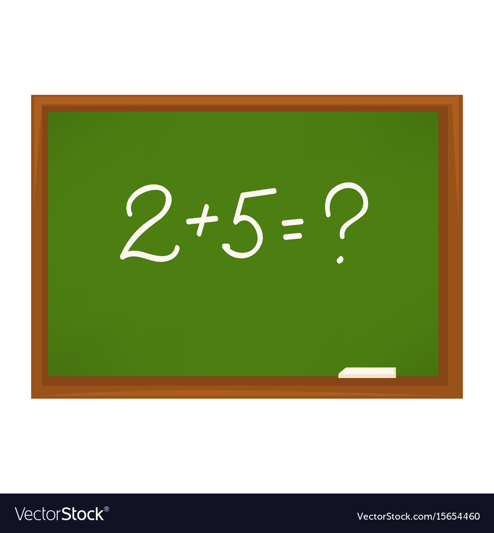 Blackboard with numerals Royalty Free Vector Image