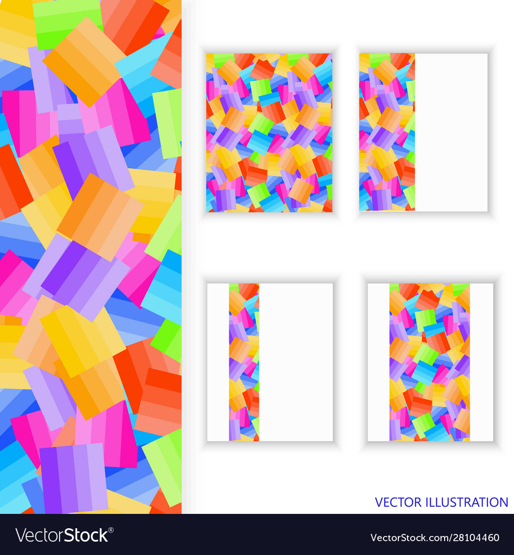 Design elements with colorful background vector image Design elements with colorful background
