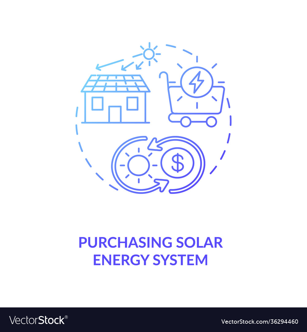 Practical use solar panels concept icon