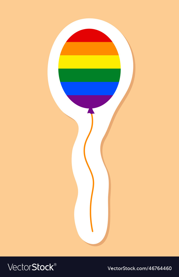 Raibow colored balloon pride flag colors