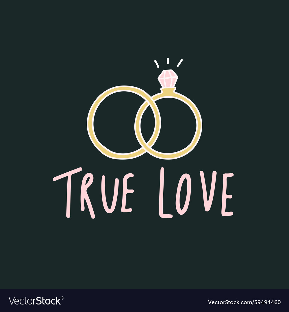 True love waits print Royalty Free Vector Image