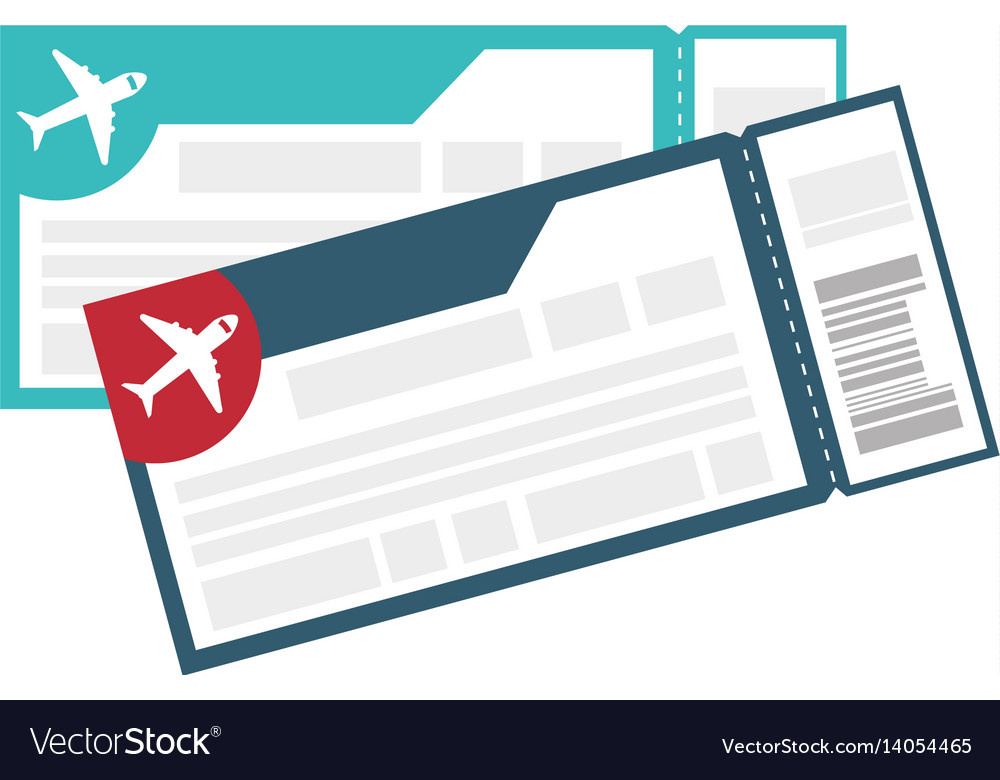 Flight tickets isolated icon