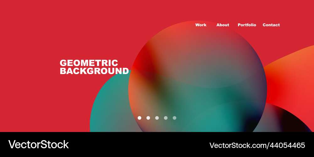 Flowing gradient colors and round elements Vector Image