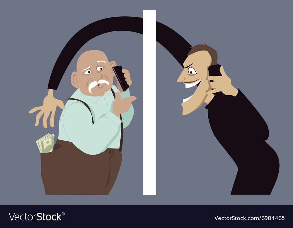 Phone Scam Royalty Free Vector Image Vectorstock 8518