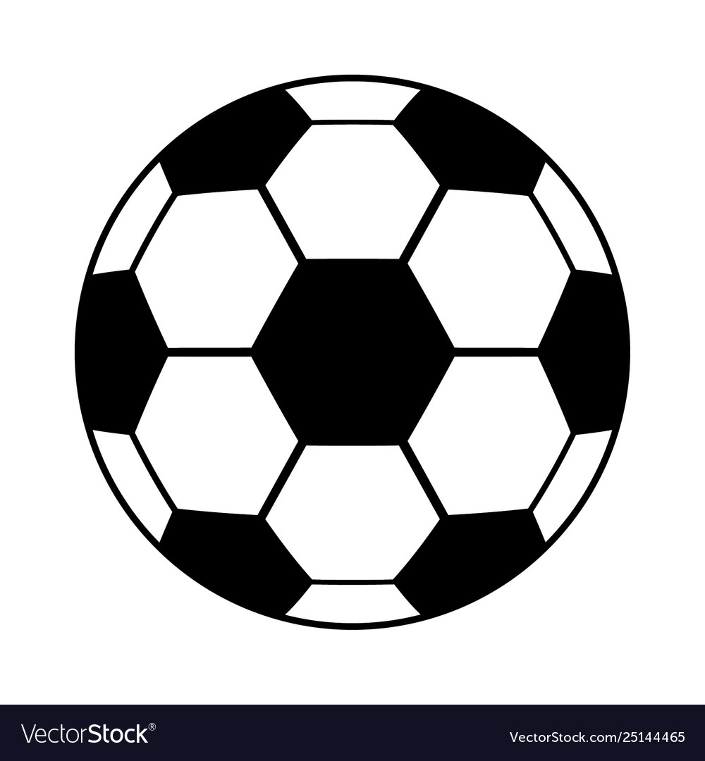 Soccer ball sport cartoon in black and white Vector Image