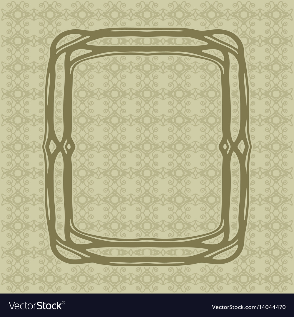 Art nouveau decorative frame art deco style border