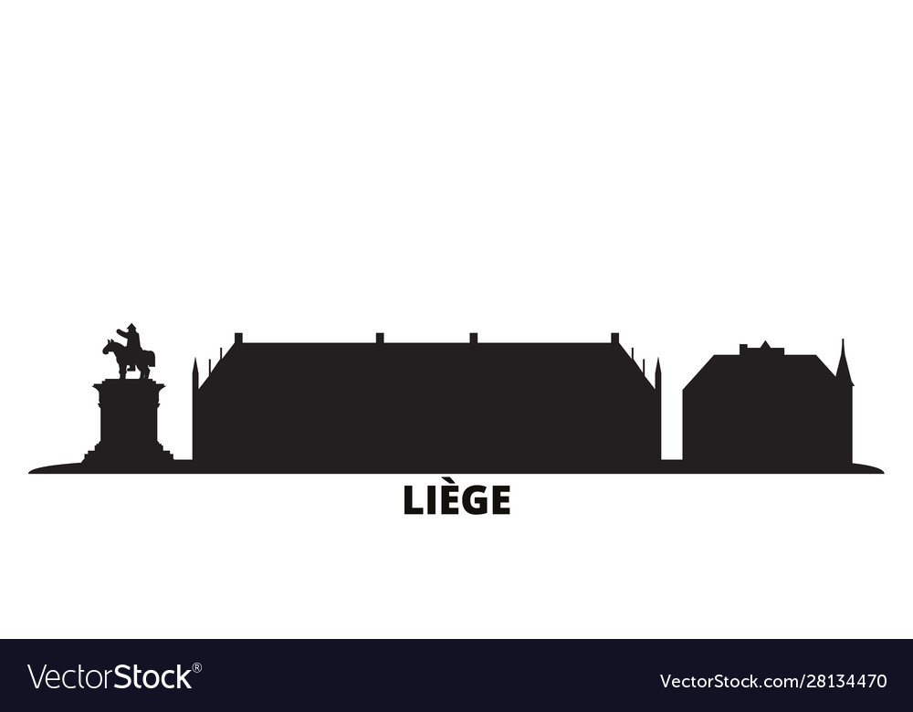 Belgium liege city skyline isolated